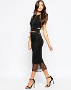 Pippa Lynn Tube Skirt In Mesh - Black