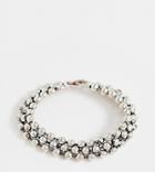 Designb Chunky Ball Bracelet In Antique Silver Exclusive To Asos - Silver