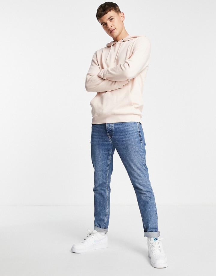 Asos Design Hoodie In Light Pink