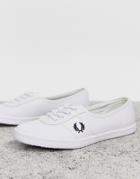 Fred Perry Aubrey Leather Sneakers-white