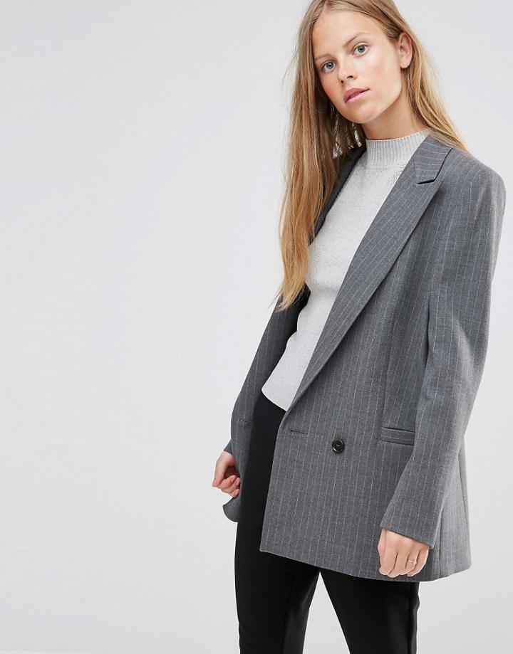 Ganni Moscow Tailor Single Button Blazer