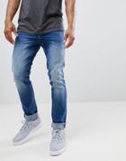 Cavalli Class Skinny Jeans In Indigo Wash - Blue