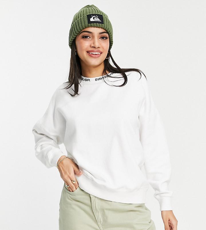 Quiksilver Oversized Sweatshirt In White Exclusive At Asos