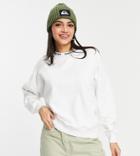 Quiksilver Oversized Sweatshirt In White Exclusive At Asos
