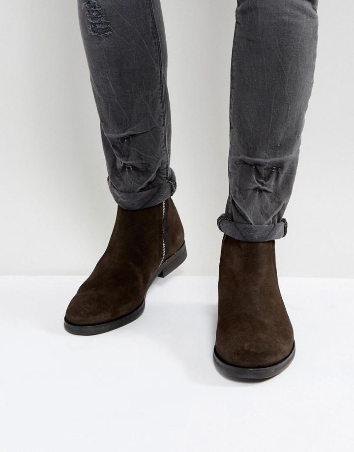 Allsaints Suede Boot - Brown