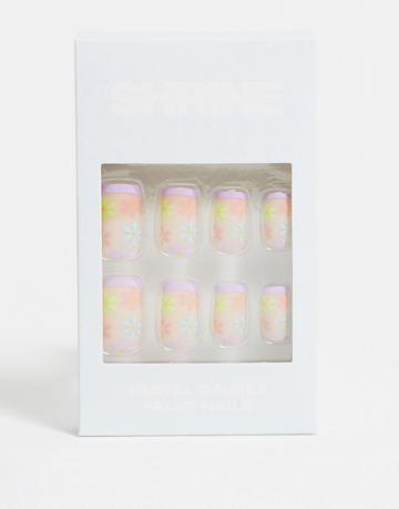 Shrine False Nails - Pastel Daisy-multi
