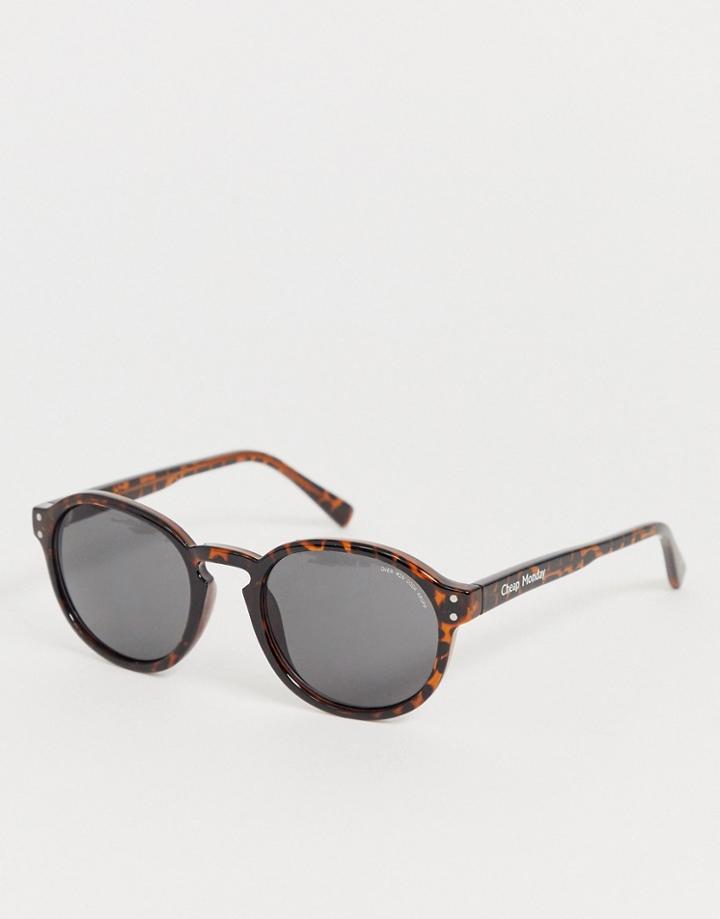 Cheap Monday Cystic Circular Sunglasses - Brown