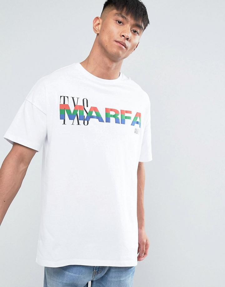 Asos Oversized T-shirt With Text Puff Print - White