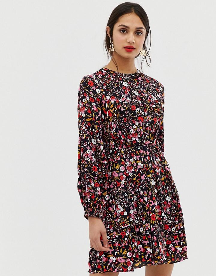 Whistles Floral Meadow Mini Dress-multi