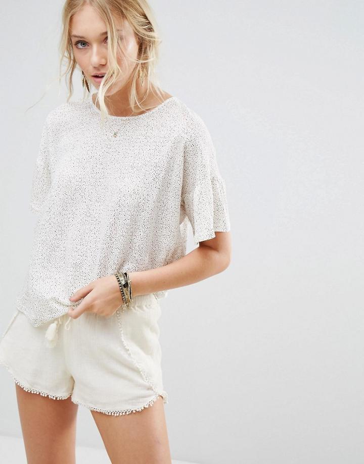 Deby Debo Pois Splatter Effect T-shirt - Beige