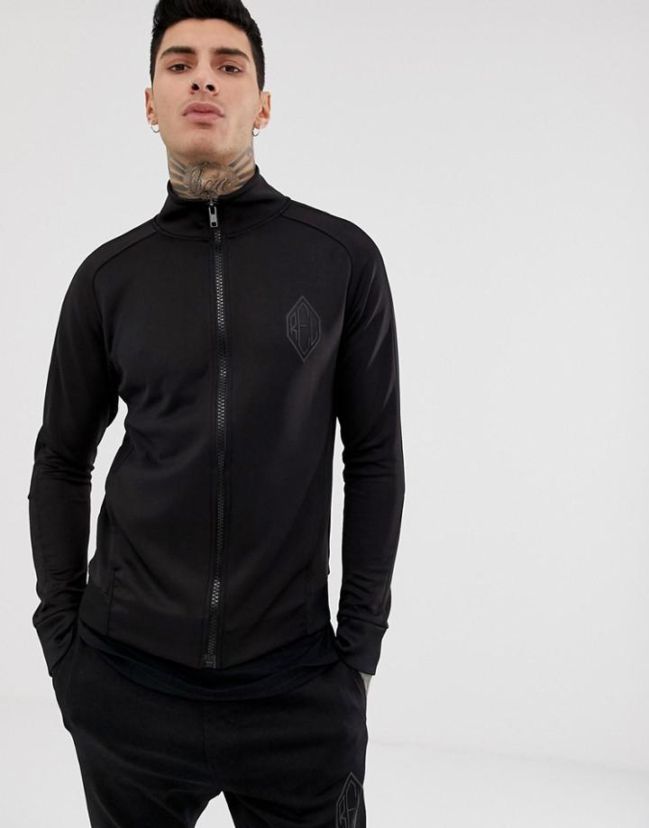 Religion Track Top In Black - Black