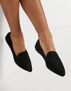 Qupid Pointed Loafers-black