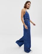 Pepe Jeans Flyer Retro Denim Jumpsuit-blue