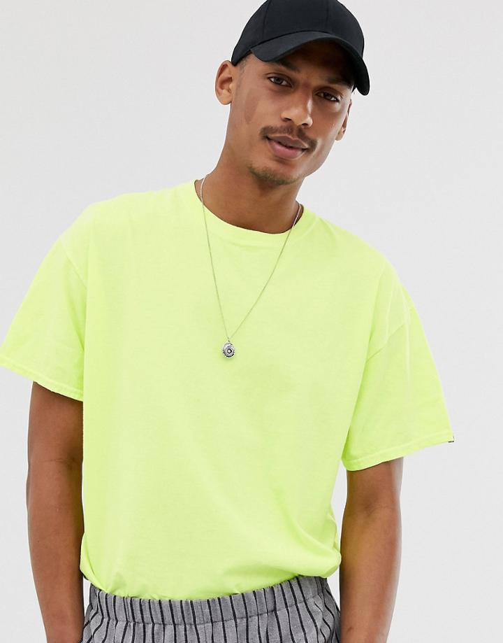Vintage Supply T-shirt With Logo In Washed Yellow - Yellow
