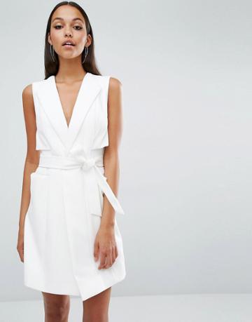 Aqaq Elina Vest Dress - Cream