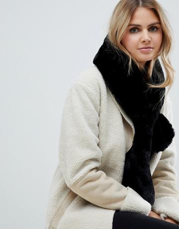 Jayley Faux Fur Scarf - Black