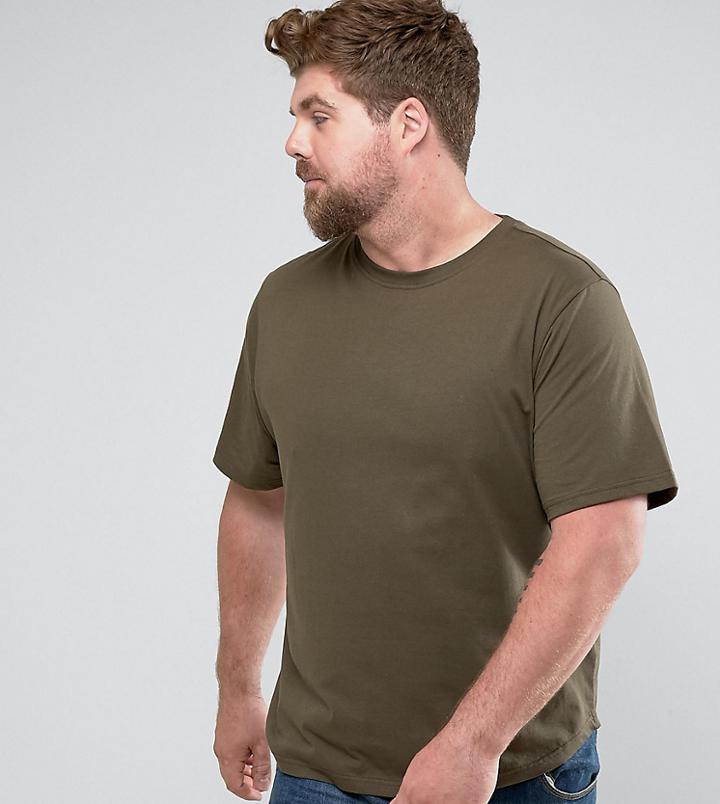 Another Influence Plus Curved Hem T-shirt - Green
