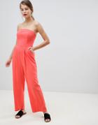 Vila Wide Leg Cami Jumpsuit - Orange