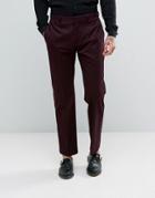 Religion Skinny Cropped Pant In Burgundy - Red