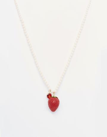 N2 By Les Nereides Strawberry Necklace - Red