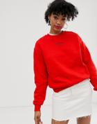 Cheap Monday Organic Cotton Logo Sweatshirt-red