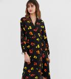 Warehouse Midi Wrap Dress In Floral - Multi