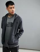 The North Face Open Gate Full Zip Hoodie Lightweight In Dark Gray - Gray