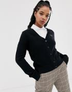 Fred Perry Plaid Cardigan-black