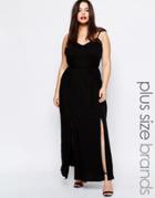 New Look Plus Ruffle Maxi Dress - Black
