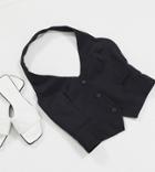 Asos Design Petite Mix & Match Suit Suit Vest-black