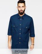 Reclaimed Vintage Checked Over Shirt - Green Blue