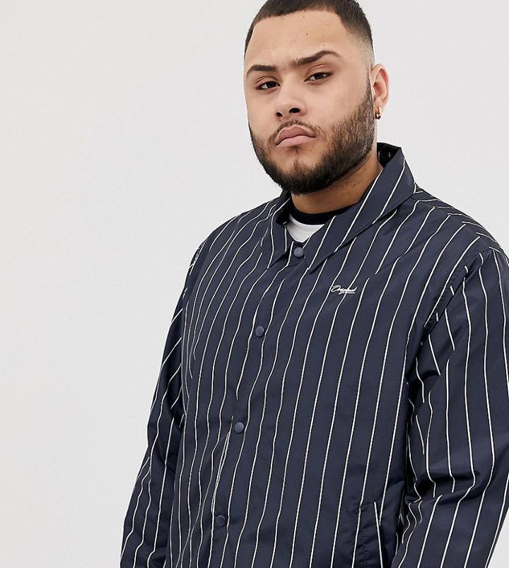 Jack & Jones Originals Plus Size Coach Jacket - Navy