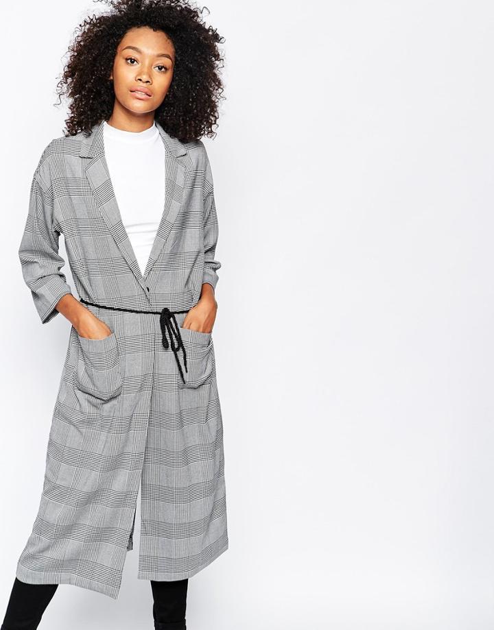 Monki Longline Tailored Blazer - Multi