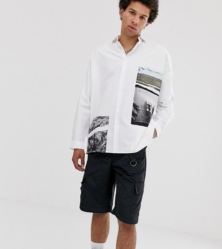Collusion Placement Photgraphic Shirt - White