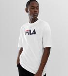 Fila Tall Eagle T-shirt With Large Logo In White - White