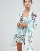 B By Ted Baker Flight Of The Orient Mint Kimono - Green
