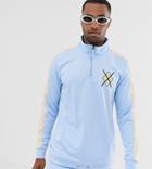 Fila Tall Costa Quarter-zip Track Jacket In Powder Blue