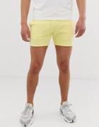 Asos Design Jersey Skinny Shorts In Shorter Length In Bright Yellow - Yellow