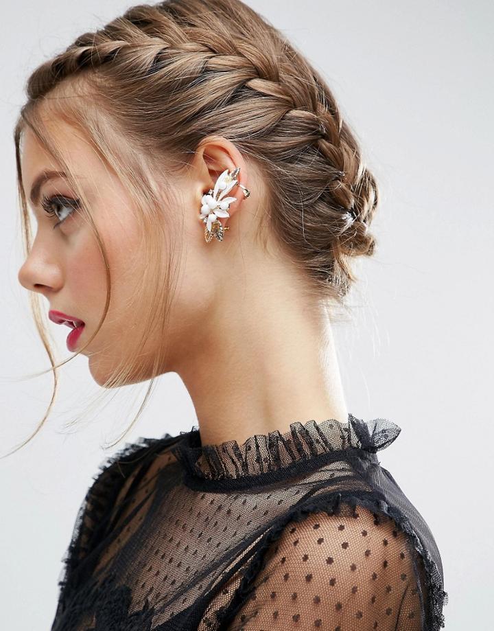 Asos Bouquet Ear Cuff - Gold