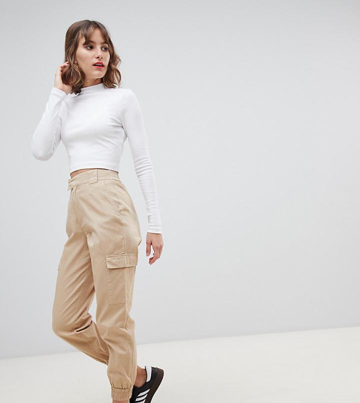 Stradivarius Cargo Pant In Beige