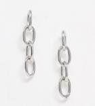 Designb London Exclusive Chunky Chain Earrings In Silver