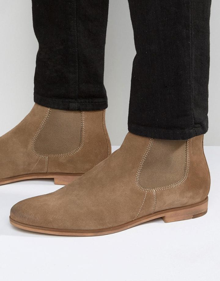 Vagabond Linhope Suede Chelsea Boots - Beige