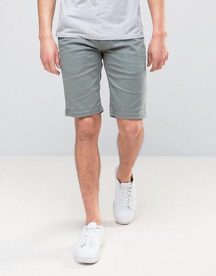 Lindbergh Chino Shorts In Khaki - Green