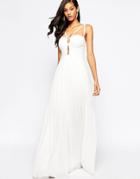 Forever Unique Leia Maxi Dress With Cut Out Detail - Ivory