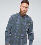 Rollas Tradie Check Shirt Green And Navy - Navy