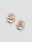 Asos Pastel Mini Flower Earrings - Pink