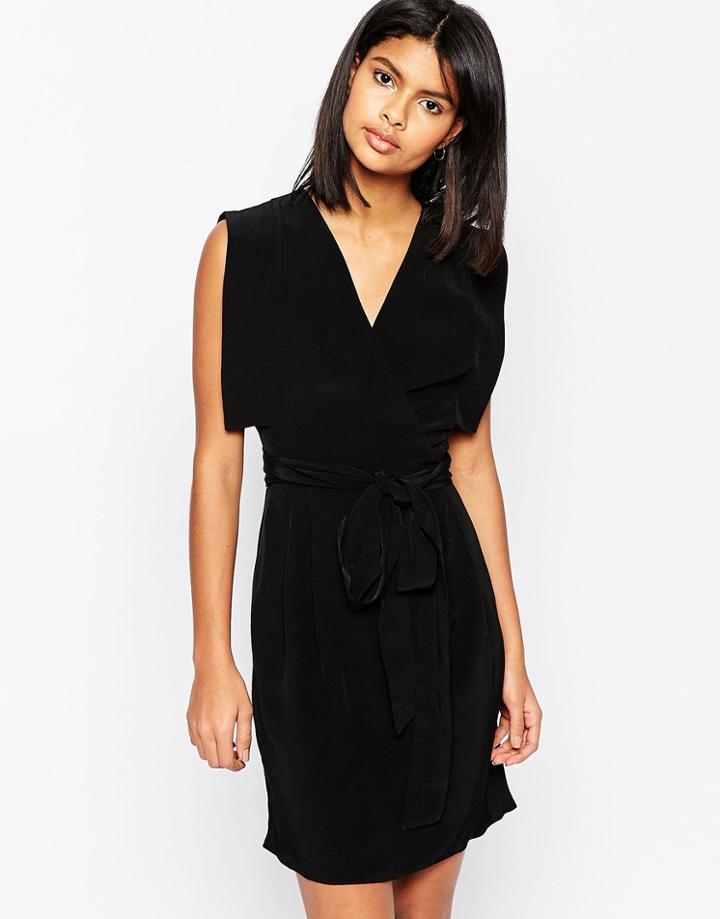 Asos Wrap Dress With Belt - Black