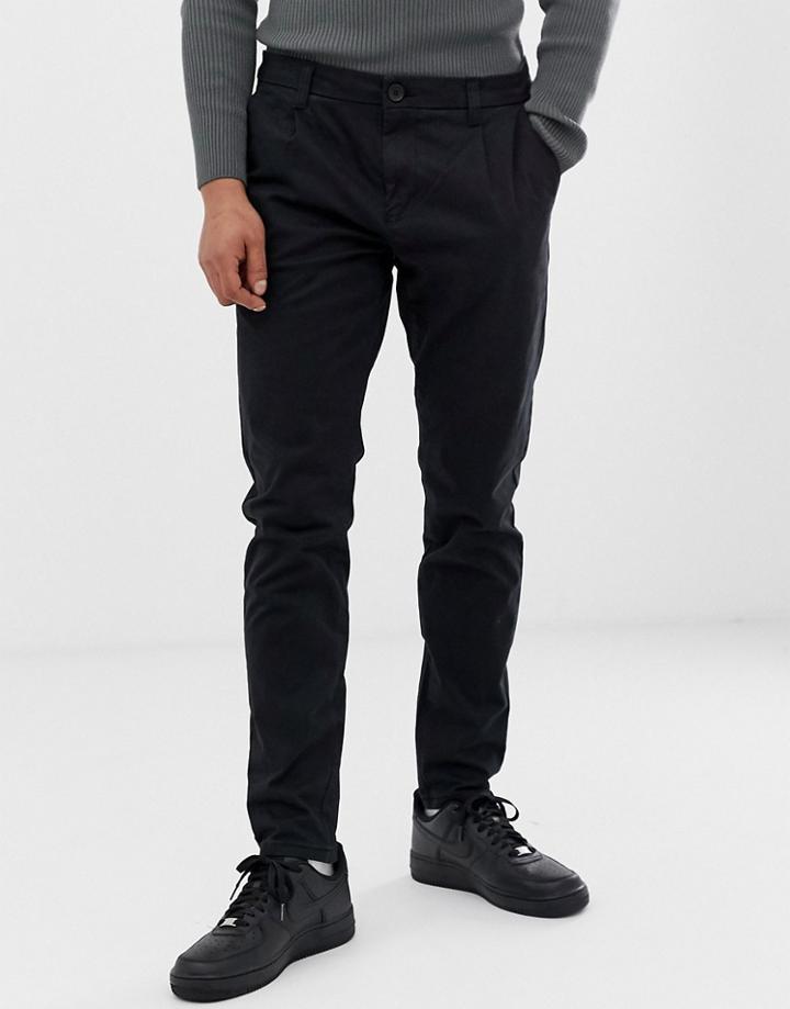 Only & Sons Skinny Fit Chinos In Black