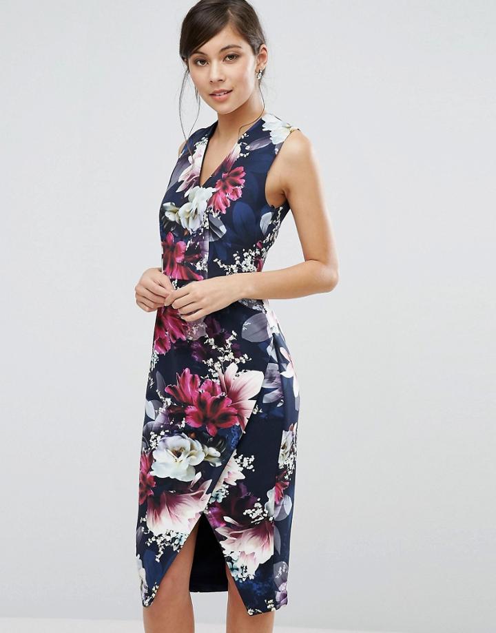 Coast Penelope Scuba Print Shift Dress - Blue