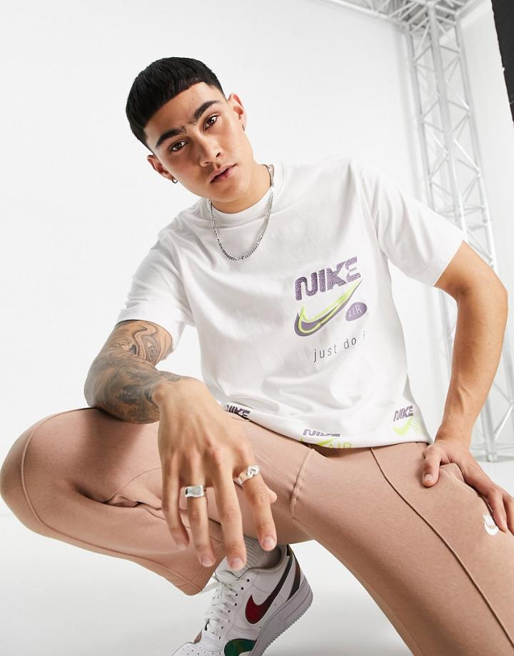 Nike Multibrand Swoosh Graphic T-shirt In White